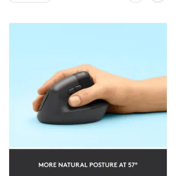 Logitech Lift Vertical Ergonomic Mouse - GRAPHITE - Picture 5 of 9